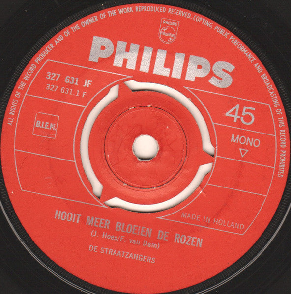 Straatzangers - Nooit Meer Bloeien De Rozen 03569 Vinyl Singles Vinyl Goed / Hoes Generic
