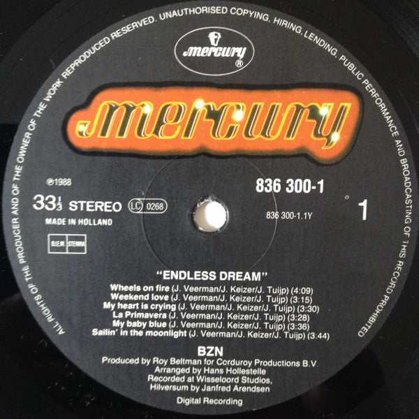 BZN - Endless Dream (LP) 52163 Vinyl LP Vinyl Goed / Hoes Goed