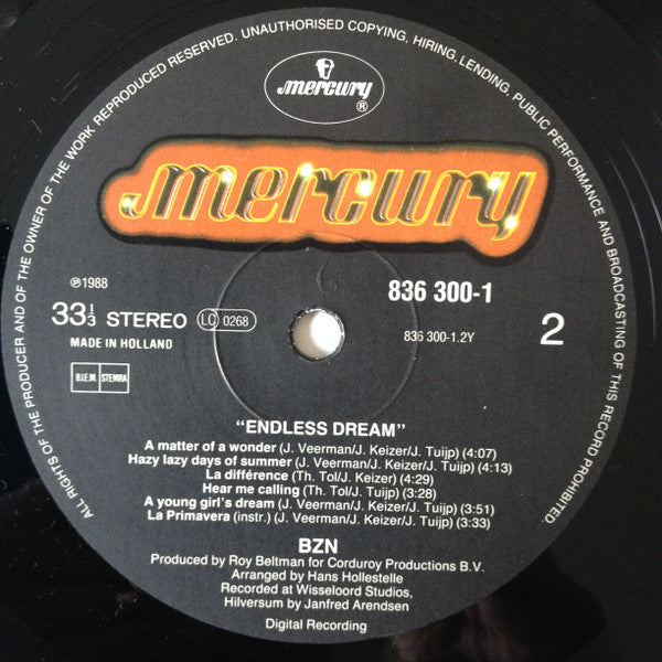 BZN - Endless Dream (LP) 52163 Vinyl LP Vinyl Goed / Hoes Goed
