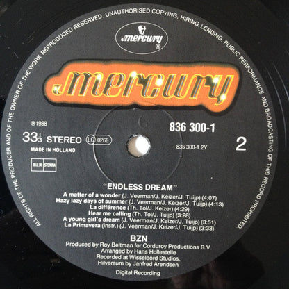 BZN - Endless Dream (LP) 52163 Vinyl LP Vinyl Goed / Hoes Goed