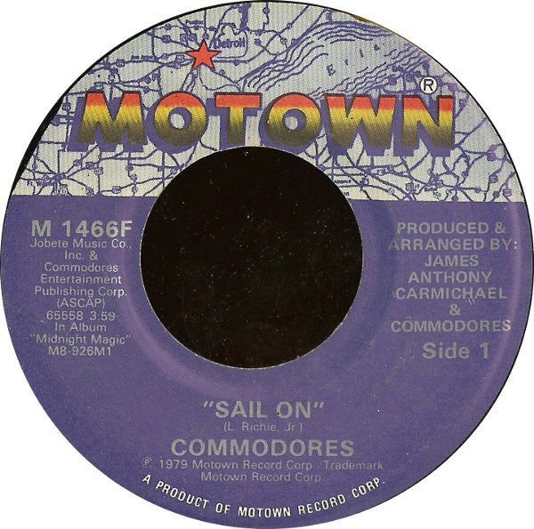 Commodores - Sail on 26679 Vinyl Singles Vinyl Zeer Goed / Hoesje Generic "VINYLSINGLES.NL"