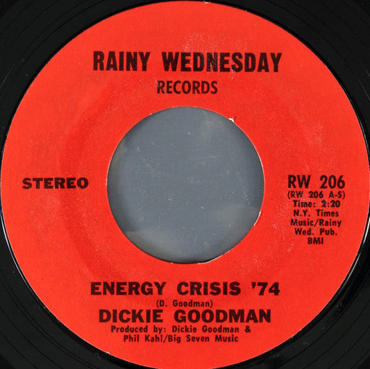 Dickie Goodman - Energy Crisis '74 Vinyl Singles Vinyl Zeer Goed / Hoesje Generic "VINYLSINGLES.NL"