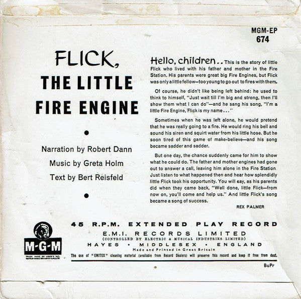 Bert Reisfeld, Greta Holm, Robert Dann - Flick, The Little Red Fire Engine 35789