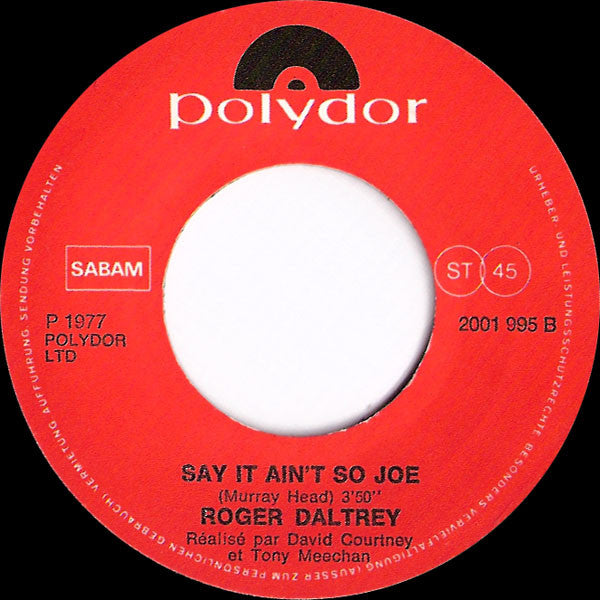 Roger Daltrey - Without Your Love 41525 Vinyl Singles Vinyl Goed / Hoes Generic