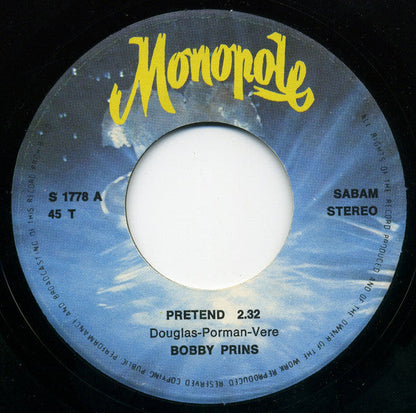 Bobby Prins - Pretend 29023 Vinyl Singles Vinyl Zeer Goed / Hoesje Goed "VINYLSINGLES.NL"