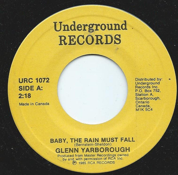 Glenn Yarbrough / Connie Smith - Baby, The Rain Must Fall / Tiny Blue Transistor Radio 42164 Vinyl Singles Vinyl Goed / Hoes Generic