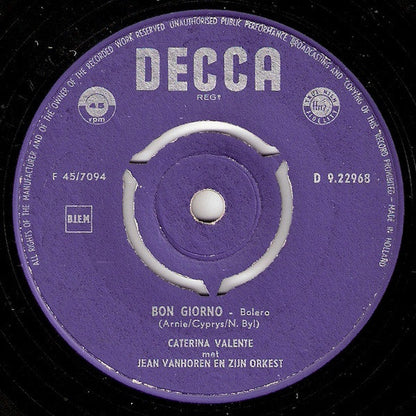 Caterina Valente - Sweetheart My Darling. Mijn Schat 05215 Vinyl Singles Vinyl Goed / Hoes Generic