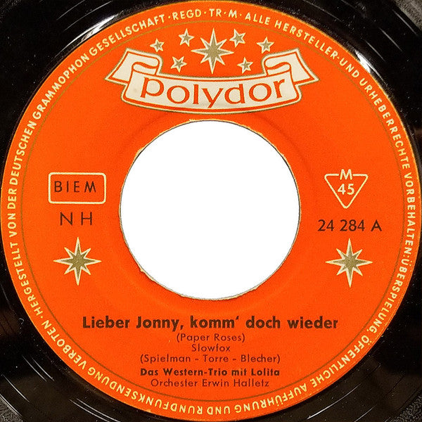 Das Western-Trio Mit Lolita - Lieber Jonny, Komm' Doch Wieder 18576