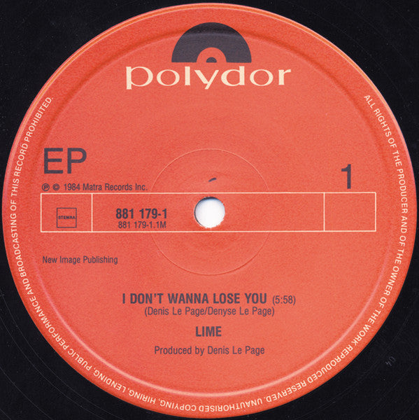 Lime - I Don't Wanna Love You (Maxi-Single) Maxi-Singles JUKEBOXSINGLES.NL   