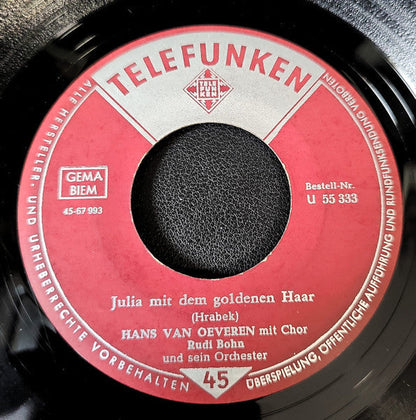Hans van Oeveren - Fern von Hier, Am Fuss Der Blauen Berge Vinyl Singles Vinyl Zeer Goed / Hoesje Goed "VINYLSINGLES.NL"