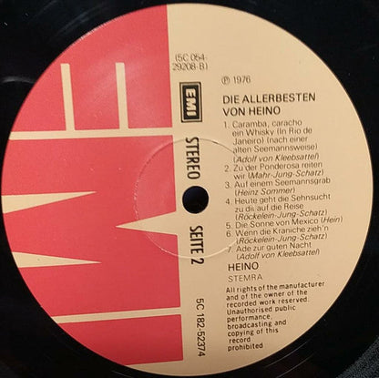 Heino - Die Allerbesten Von Heino (LP) 48621 Vinyl LP JUKEBOXSINGLES.NL   