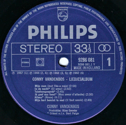 Conny Vandenbos - Liedjesalbum (1961-1971) (LP) 51400 Vinyl LP Dubbel Vinyl Zeer Goed / Hoesje Goed "VINYLSINGLES.NL"