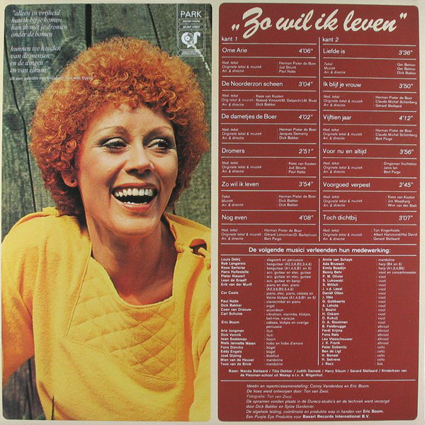 Conny Vandenbos - Zo Wil Ik Leven (LP) Vinyl LP Vinyl Goed / Hoes Goed