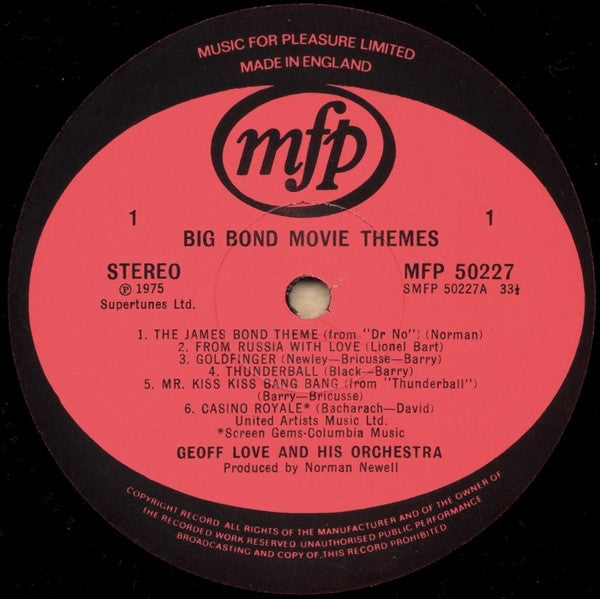 Geoff Love & His Orchestra - Big Bond Movie Themes (LP) 46753 Vinyl LP JUKEBOXSINGLES.NL   