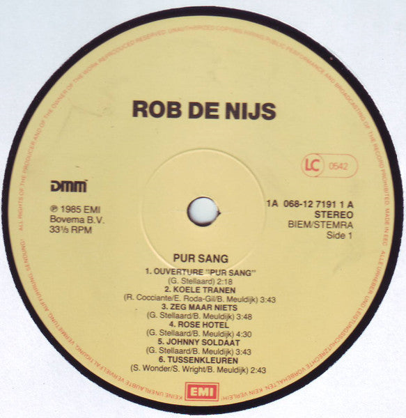 Rob de Nijs - Pur Sang (LP) 49021 Vinyl LP JUKEBOXSINGLES.NL   