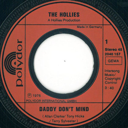 Hollies - Daddy Don't Mind Vinyl Singles Vinyl Zeer Goed / Hoesje Goed "VINYLSINGLES.NL"
