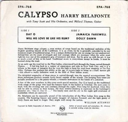 Harry Belafonte - Calypso Vinyl Singles Vinyl Zeer Goed / Hoesje Goed "VINYLSINGLES.NL"