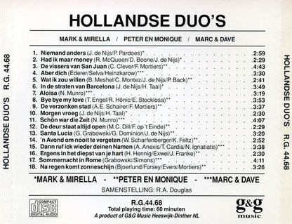 Various - Hollandse Duo's (CD) 70712 Compact Disc Goede Staat