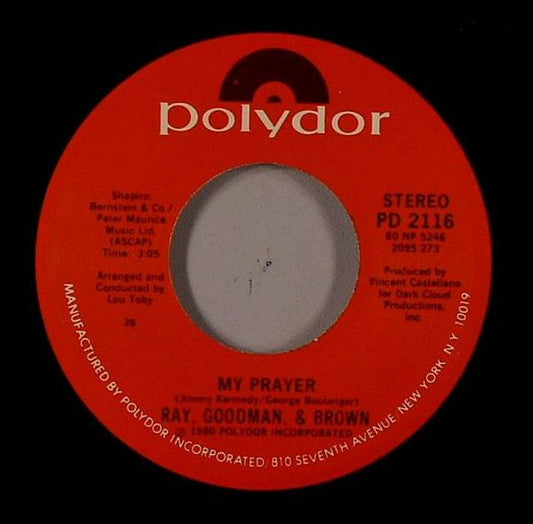 Ray, Goodman & Brown - My Prayer 41530 Vinyl Singles Vinyl Goed / Hoes Generic
