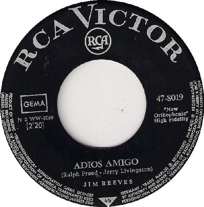 Jim Reeves - Adios Amigo 42441 Vinyl Singles Vinyl Goed / Hoes Generic