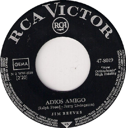 Jim Reeves - Adios Amigo 42441 Vinyl Singles Vinyl Goed / Hoes Generic
