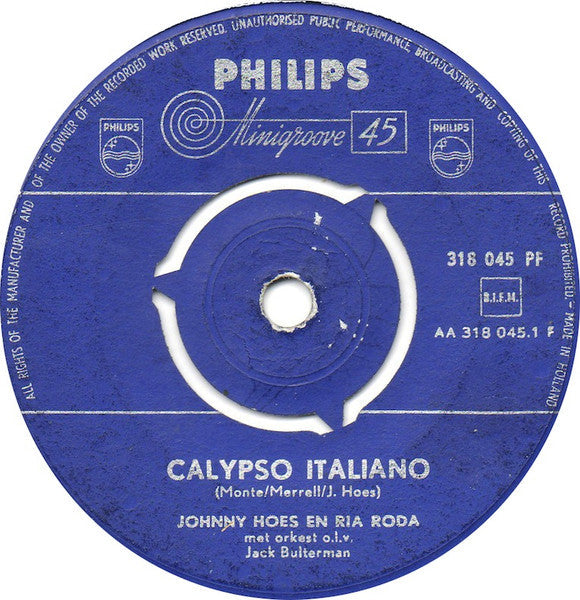 Johnny Hoes und Ria Roda - Calypso Italiano 14971