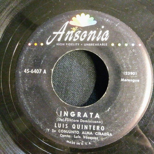 Luis Quintero Y Su Conjunto Alma Cibaena - Ingrata 19915