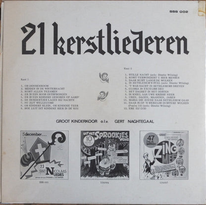 Groot Kinderkoor o.l.v. Gert Naghtegaal - 21 Kerst Liedjes (LP) 52199 Vinyl LP Vinyl Goed / Hoes Goed