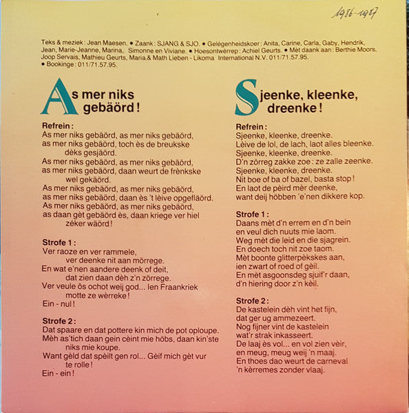Sjang &amp; Sjo - Sjeenke Kleenke Dreenke 13001 13002