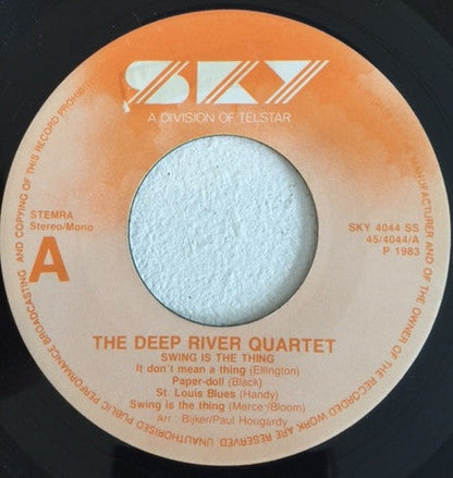 Deep River Quartet - Swing Is The Thing 32624 Vinyl Singles Vinyl Zeer Goed / Hoesje Goed "VINYLSINGLES.NL"