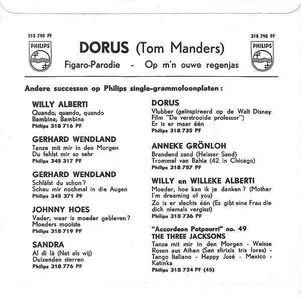 Dorus - Figaro - Parodie 13079 Vinyl Singles Vinyl Goed / Hoes Goed