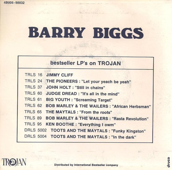 Barry Biggs - Side Show 39639 Vinyl Singles Vinyl Zeer Goed / Hoesje Goed "VINYLSINGLES.NL"