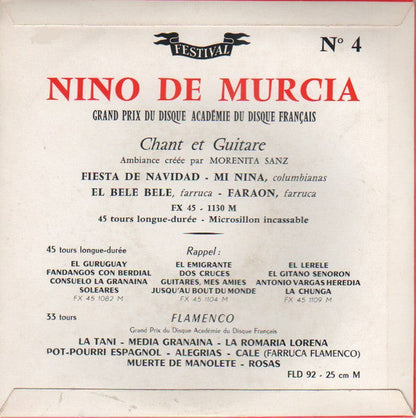 Nino De Murcia, Paco Espinosa - Flamenco 14220 Vinyl Singles EP Vinyl Goed / Hoes Goed