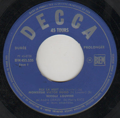 Nicole Louvier - File La Nuit 14495 Vinyl Singles EP Vinyl Goed / Hoes Goed