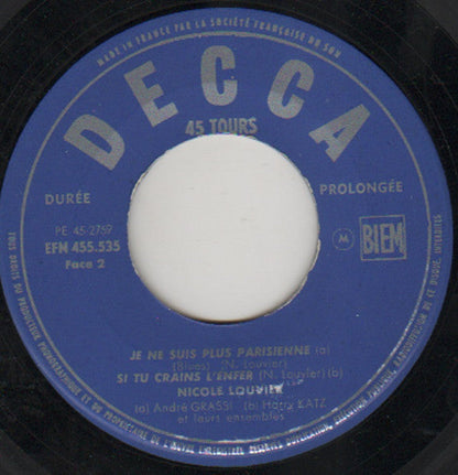 Nicole Louvier - File La Nuit 14495 Vinyl Singles EP Vinyl Goed / Hoes Goed