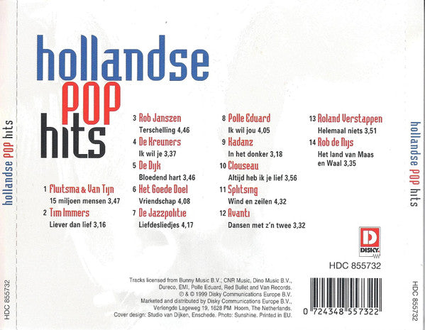 Various - Hollandse Pop Hits (CD) 70600 Compact Disc Goede Staat