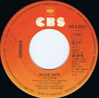 Ginger - Blind Date 29397 Vinyl Singles Vinyl Zeer Goed / Hoesje Goed "VINYLSINGLES.NL"