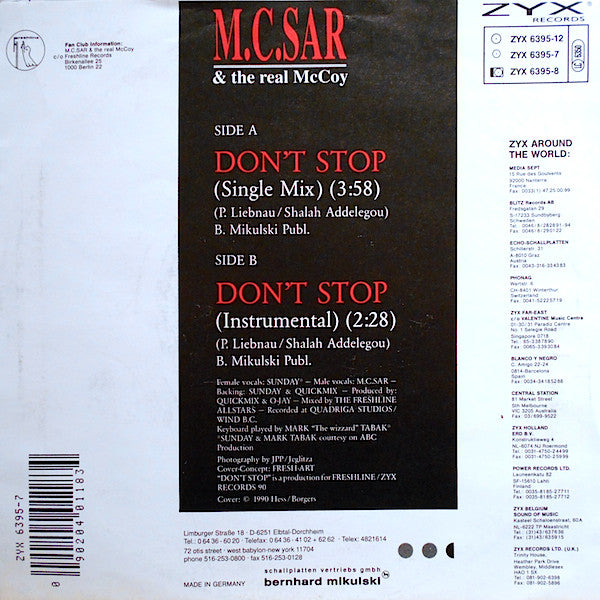 Real McCoy Feat. Sunday - Don't Stop 20133