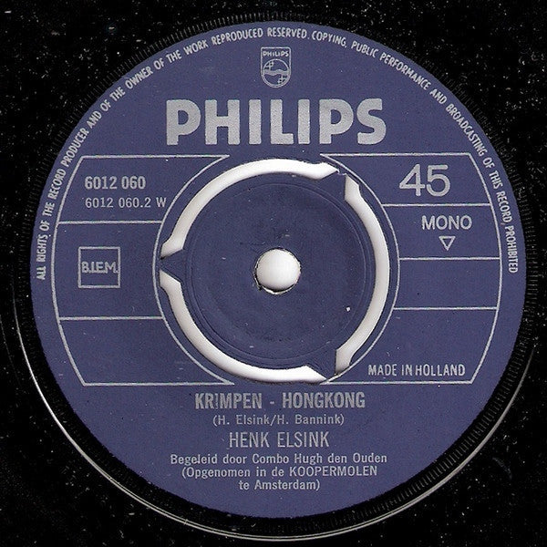 Henk Elsink - De Supporter Vinyl Singles Vinyl Zeer Goed / Hoesje Goed "VINYLSINGLES.NL"