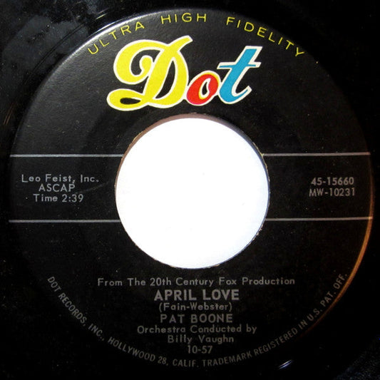 Pat Boone - April Love 42234 Vinyl Singles Toevoegen Vinyl Goed / Hoes Generic