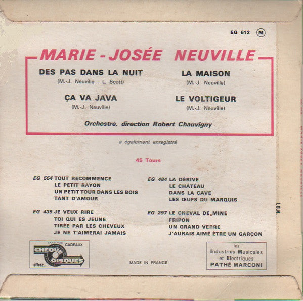 Marie-Josée Neuville - Le Voltigeur 41045 Vinyl Singles EP Vinyl Goed / Hoes Goed