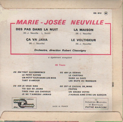Marie-Josée Neuville - Le Voltigeur 41045 Vinyl Singles EP Vinyl Goed / Hoes Goed