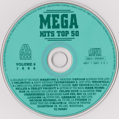 Various - Het Beste Uit De Mega Top 50 Van 1996 Volume 6 (CD) 70392 Compact Disc Goede Staat