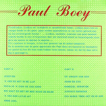 Paul Boey – „Ich habe die Motte in meinem Körper“ (LP) 43797