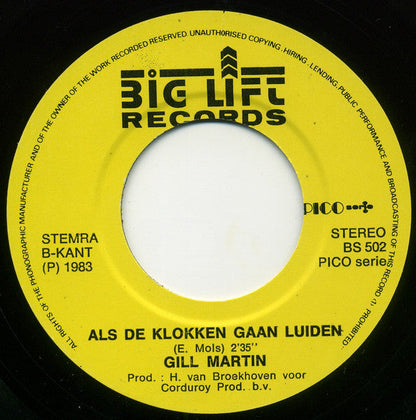 Gill Martin - Vertel Je Vriend (He'll Have To Go) Vinyl Singles Vinyl Zeer Goed / Hoesje Goed "VINYLSINGLES.NL"