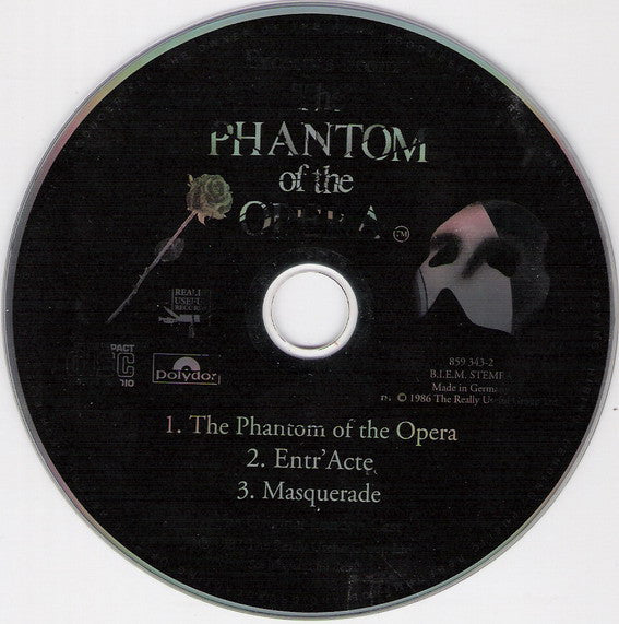 Andrew Lloyd Webber - Excerpts From The Phantom Of The Opera (CD) 70585b Compact Disc Single Goede Staat