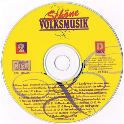 Various - Schöne Volksmusik 2 (CD) 70448 Compact Disc Goede Staat