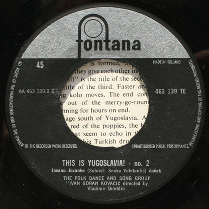 Folk Dance And Song Group Ivan Goran Kovačić - This Is Yugoslavia! -No. 2 29210