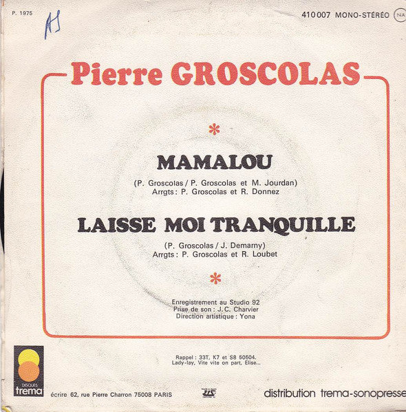 Pierre Groscolas - Mamaloe 06048