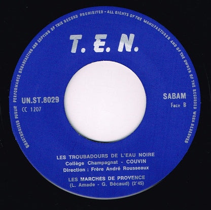 Les Troubadours De L'eau Noire - Chalom 12914